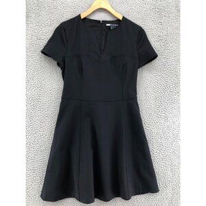 French Connection Dress Womens 8 Navy Fit & Flare Mini Short Sleeve Career Work